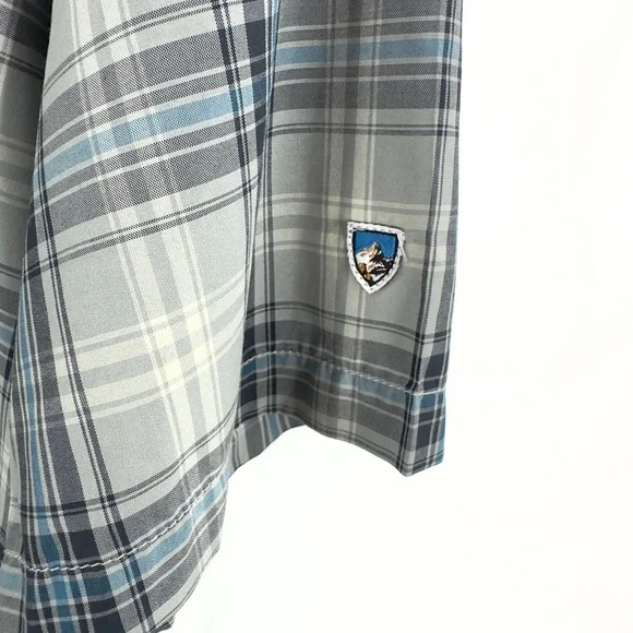 Kuhl Response Shirt Men Size Large Short Sleeve Button Down Plaid Outdoor Casual - Picture 3 of 15